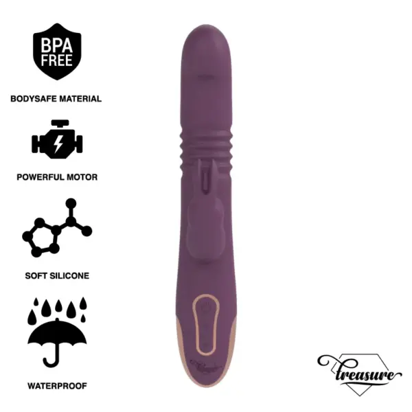 TREASURE - Bastian Rabbit Up & Down - Vibrador Rotatorio y Compatible con Watchme - Imagen 2