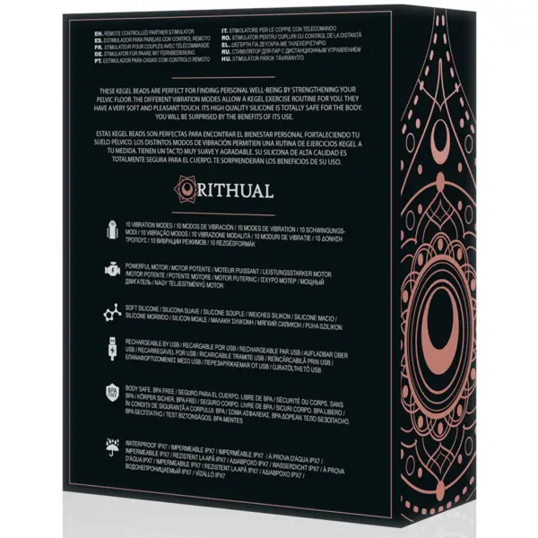 Rithual - Bolas Kegel recargables vibratoras negras - Imagen 11