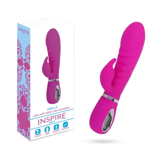 Inspire Soft - Vibrador Ariella Rosa con Estimulador Clitoriano - Imagen 2