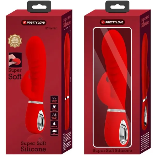 Pretty Love - Vibrador multifuncional de punto G rojo - Imagen 9