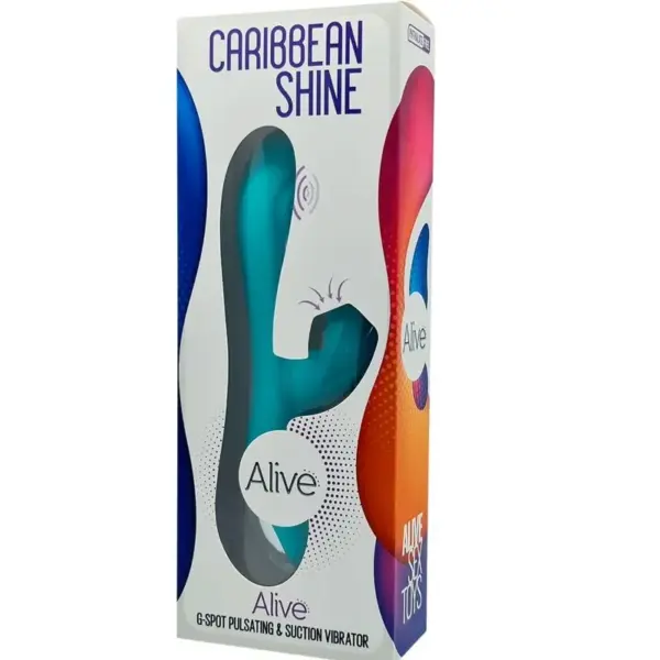 ALIVE - Vibrador y Succionador Caribbean Shine Azul - Imagen 5