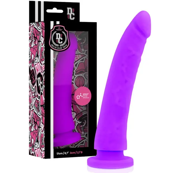 Delta Club - Dildo Lila de Silicona Médica 17 cm -O- 3 cm - Imagen 3