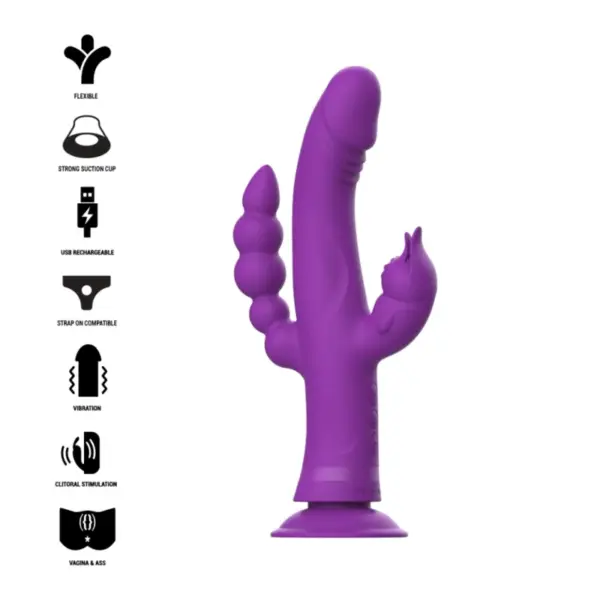 Intense - Casanova Vibrador Rabbit Triple Motor Morado