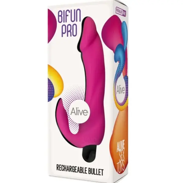 Bifun Pro - Dildo vibrador rosa 14.9 cm para placer intenso - Imagen 3