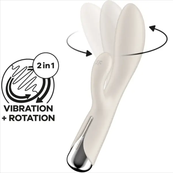 Satisfyer - Spinning Rabbit 1 Estimulación Clítoris y Punto G Beige - Imagen 6