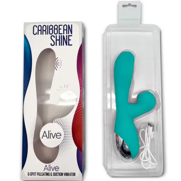 ALIVE - Vibrador y Succionador Caribbean Shine Azul - Imagen 4