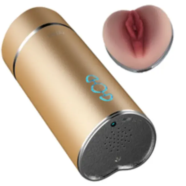 ARMONY - Masturbador Vibrador Vagina Dorado para Placer Inigualable