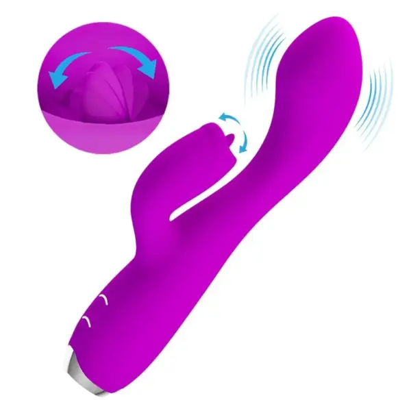 Pretty Love - Vibrador rabbit con licking morado - Imagen 6