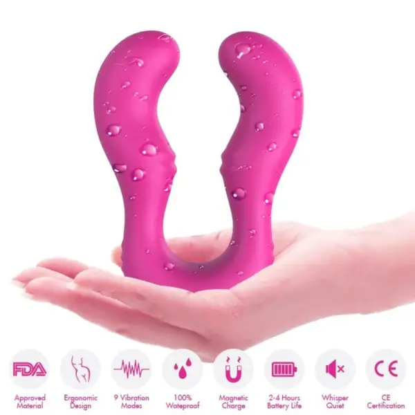 ARMONY - Seraph vibrador doble control remoto fucsia - Imagen 4