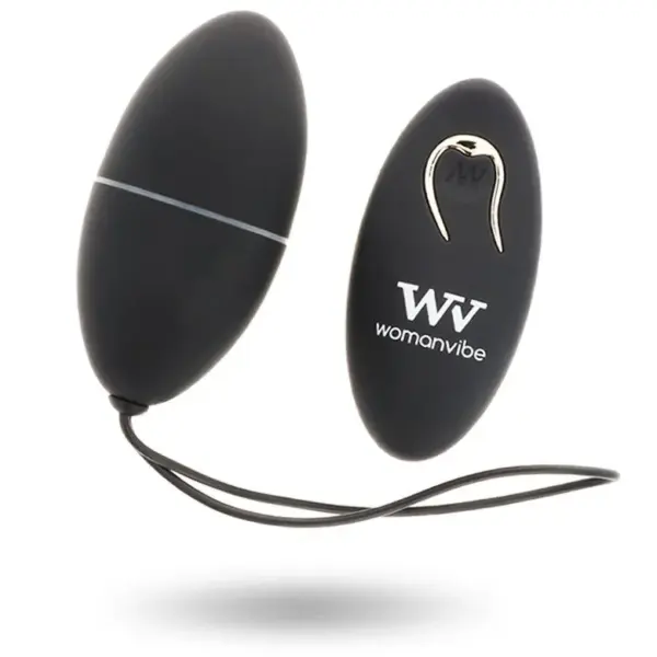 Womanvibe - Huevo vibrador control remoto de silicona negra - Imagen 2