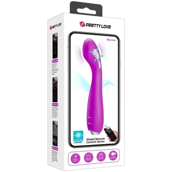 Pretty Love - Vibrador electroshock morado con control APP - Imagen 18