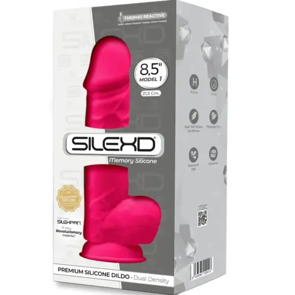 SILEXD - Modelo 1 Pene Realístico Silicona Premium SILEXPAN Fucsia - Imagen 3