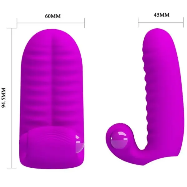 Pretty Love - Doble vibrador dedal estimulador lila - Imagen 3