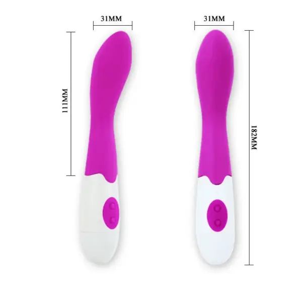 Pretty Love - Vibrador Bishop Lila y Blanco de Alta Calidad - Imagen 6