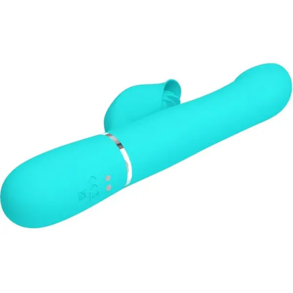 Pretty Love - Vibrador Rabbit Perlas Verde Agua - Imagen 5