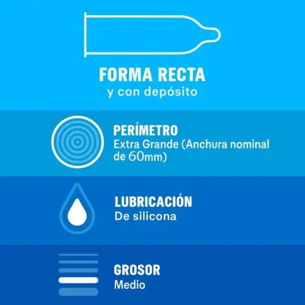 Durex Natural XL - Preservativos Extragrandes 12 Unidades - Imagen 3