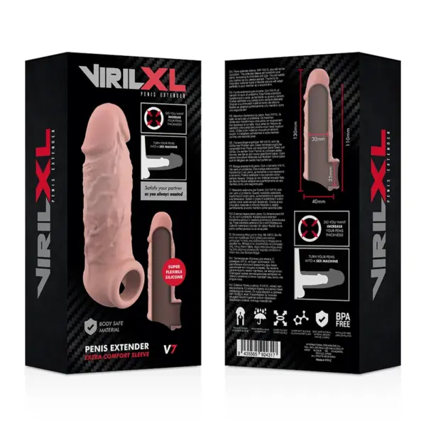 VIRILXL - Extensión de Pene Liquid Silicone V7 Natural - Imagen 9