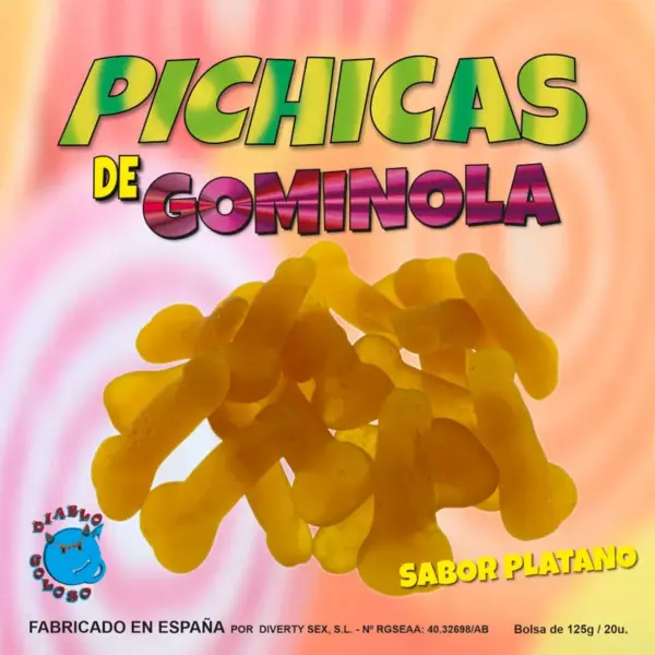 Diablo Goloso - Pichitas de Gominola Sabor Plátano