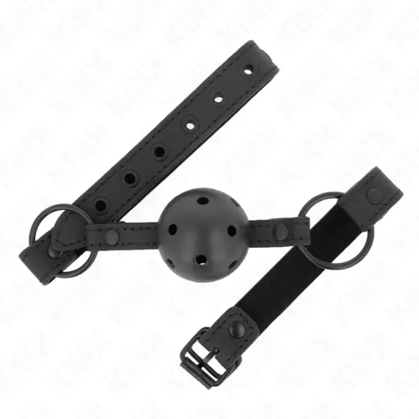 KINK - Mordaza de Bola de Neopreno Ajustable 4.5 cm - Control y Silencio en tus Juegos BDSM