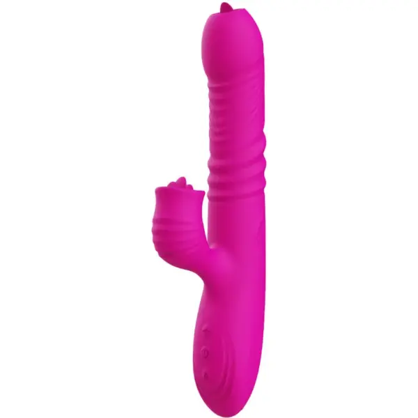 Armony - Fanny Vibrador Multifuncional Doble Lengua Efecto Calor Fucsia - Imagen 3