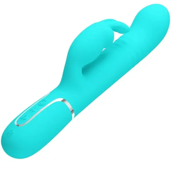 Pretty Love - Vibrador Rabbit con Perlas Verde Agua - Imagen 4