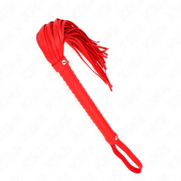 KINK - Látigo con mango texturizado rojo 48.5 cm - Imagen 2