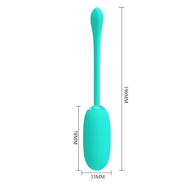 Pretty Love - Huevo vibrador impermeable y recargable verde agua - Imagen 6