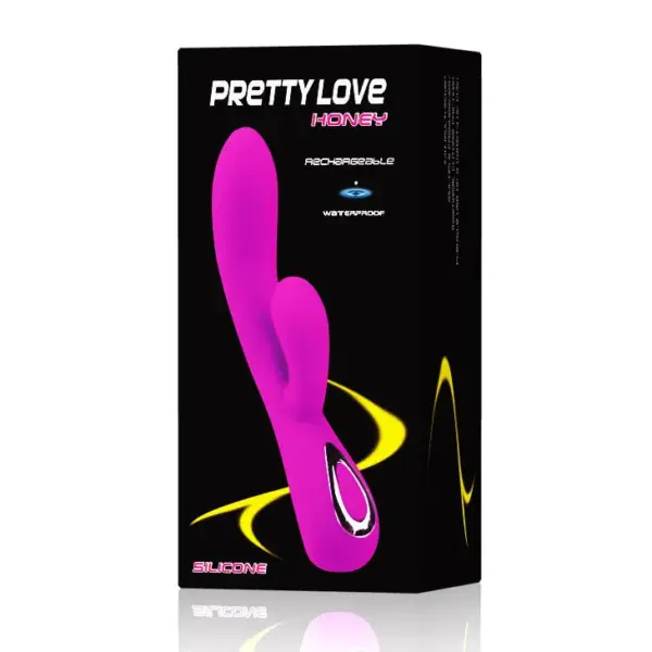 Pretty Love - Vibrador rabbit con licking morado - Imagen 11