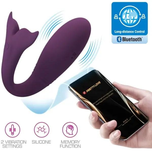 Pretty Love - Vibrador rabbit con licking morado - Imagen 9