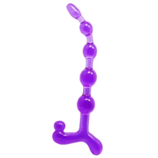 Bendys Twist - Bolas Anales Lila de TPR Flexible y Sumergible