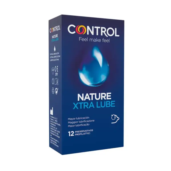 CONTROL - Extra Lube Preservativos 12 Unidades