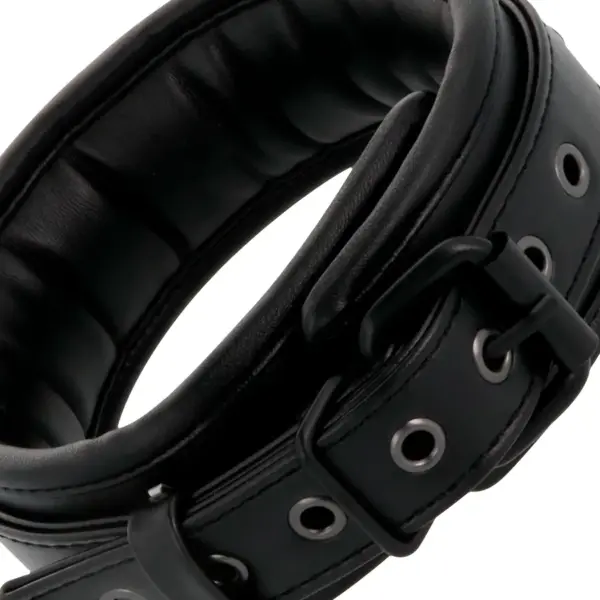 Darkness - Esposas y collar de cuero negro para juegos BDSM - Imagen 9