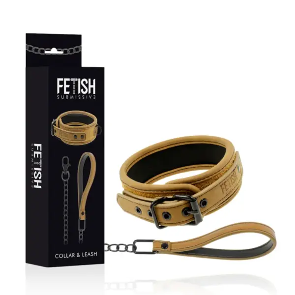 Fetish Submissive Origin - Collar con Cadena y Forro de Neopreno