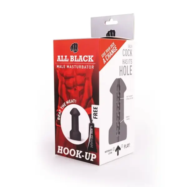 ALL BLACK - Masturbador Hook-Up Premium para el Placer Masculino - Imagen 3