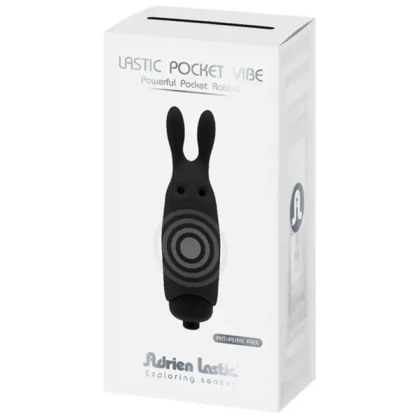 ADRIEN LASTIC - Lastic Pocket Vibrador de bolsillo conejo negro - Imagen 5