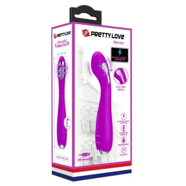 Pretty Love - Vibrador ElectroShock recargable morado - Imagen 8