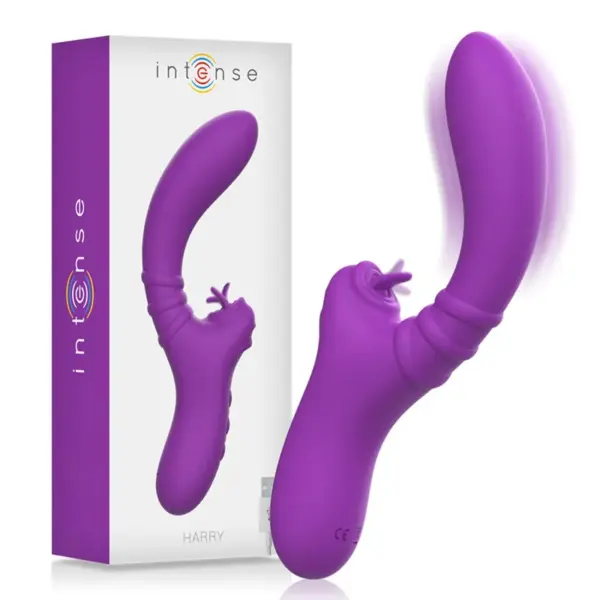 Intense - Vibrador flexible con lengua morado - Imagen 2