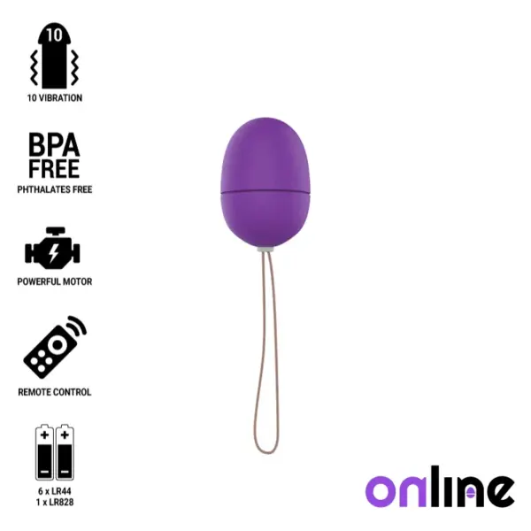 ONLINE - Huevo vibrador control remoto S lila