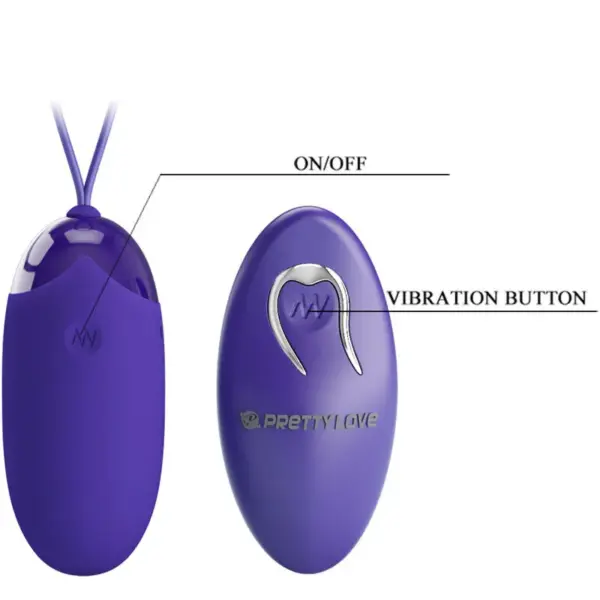 Pretty Love - Huevo vibrador control remoto violeta - Imagen 8