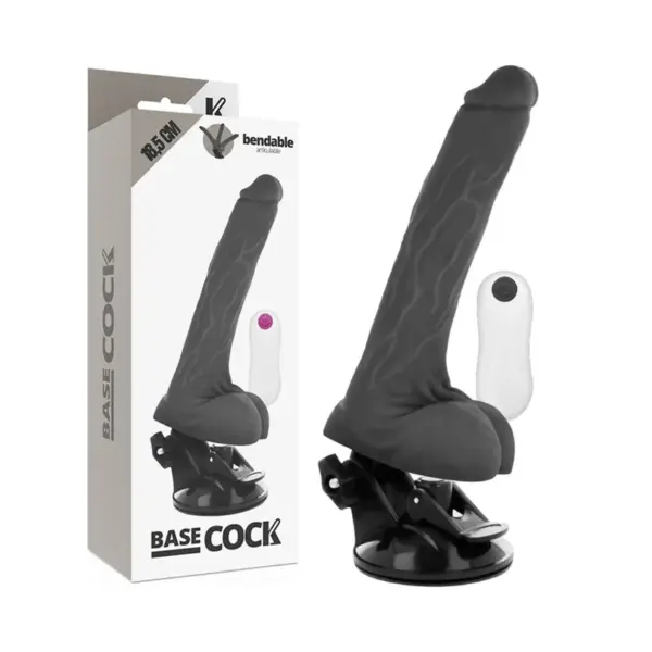 BASECOCK - Vibrador articulable control remoto negro 18.5 cm - 4 cm - Imagen 3