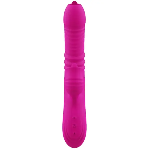 Armony - Fanny Vibrador Multifuncional Doble Lengua Efecto Calor Fucsia - Imagen 6