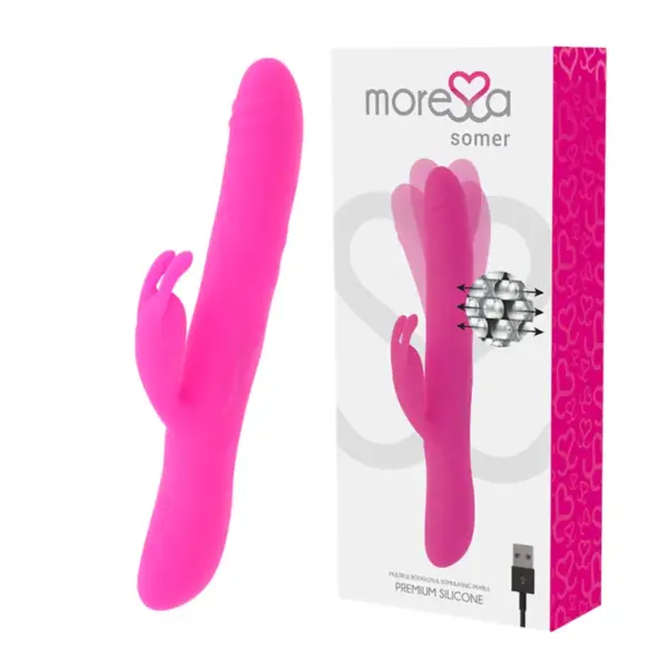 MORESSA - Somer Rotador Perlado y Potente Vibración Premium Silicone