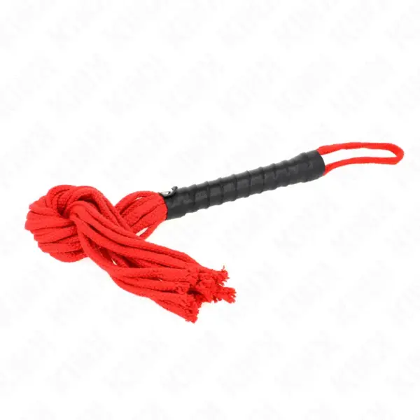 KINK - Látigo de Cuerda Rojo 56 cm - Intensidad y Placer en tus Juegos Eróticos - Imagen 2