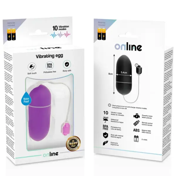 ONLINE - Huevo Vibrador Waterproof Lila: Placer en Cada Ocasión - Imagen 5