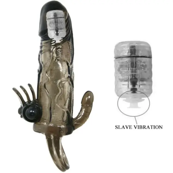 Brave Man - Funda Pene Anal y Clítoris Vibrador 16.5 cm Negro - Imagen 7