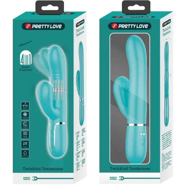 Pretty Love - Vibrador Punto G Multifunción Verde Agua - Imagen 4