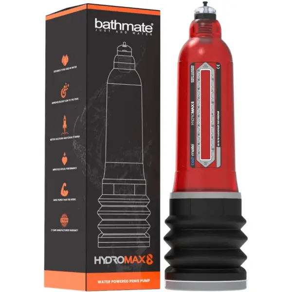 BATHMATE - Hydromax 8 Rojo - Bomba para el Pene - Imagen 2