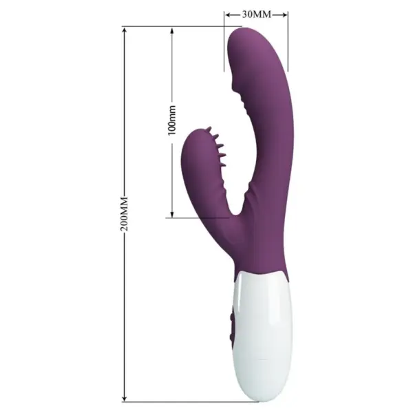 Pretty Love - Vibrador rabbit con licking morado - Imagen 7