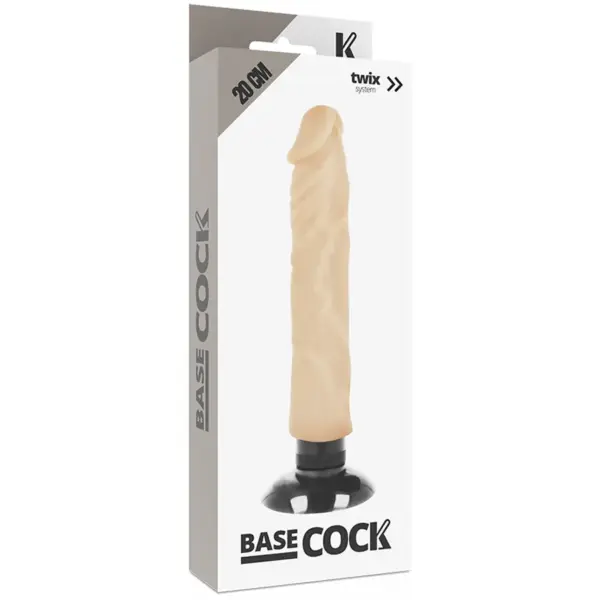 BASECOCK - Vibrador Realístico 20 cm Natural - Imagen 6