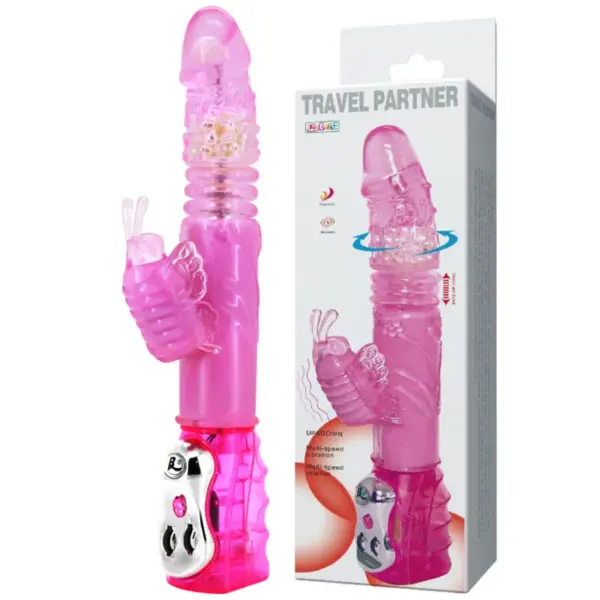 BAILE - Vibrador rabbit rotador up & down rosa